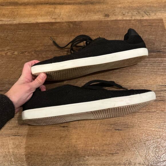 Zara Men's Black Knit Sneakers EU 44 US 10.5 Lace-Up Casual Minimalist Capsule - Picture 8 of 9